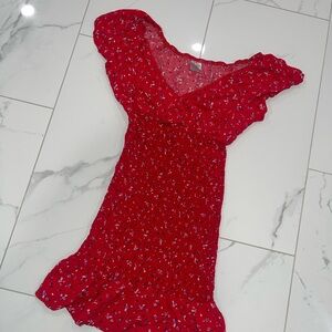 No Boundaries Red Floral Top